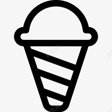 冰淇淋游乐场35直线型图标图标