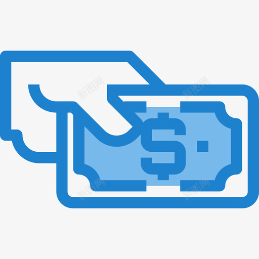 金钱金融8蓝色图标svg_新图网 https://ixintu.com 蓝色 金融8 金钱