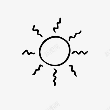疯狂的太阳炎热阳光图标图标
