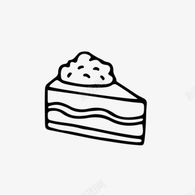奶油蛋糕芝士蛋糕块图标图标