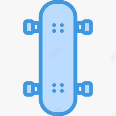 滑板运动65蓝色图标图标