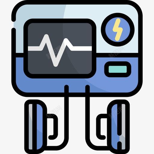 除颤器紧急服务6线性颜色图标svg_新图网 https://ixintu.com 服务 紧急 线性 颜色 颤器