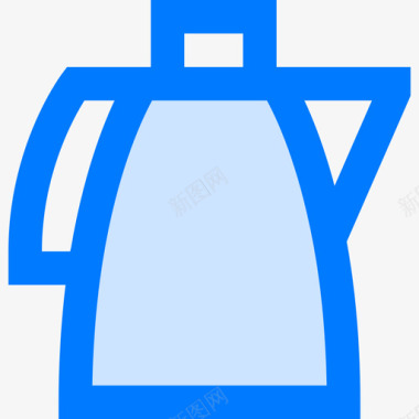 水壶厨房42蓝色图标图标