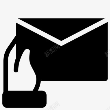 信件邮寄卡片递送图标图标