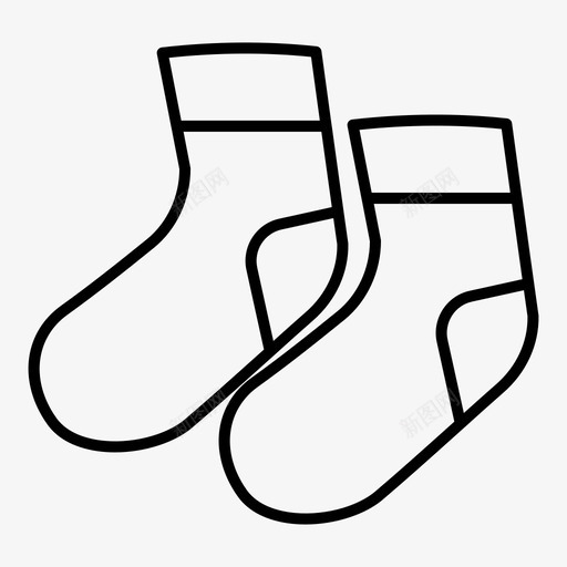 袜子衣服时装图标svg_新图网 https://ixintu.com 冬天 时装 衣服 袜子 鞋类