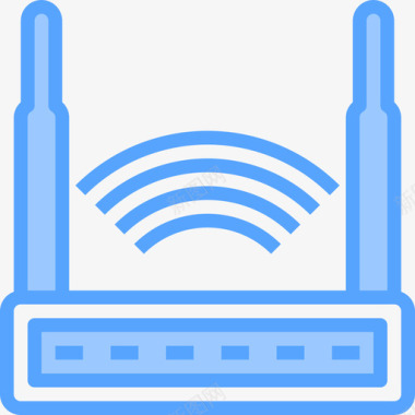 路由器计算机27蓝色图标图标