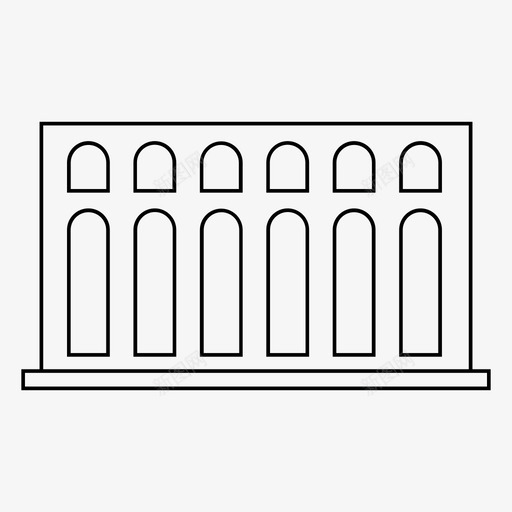 塞戈维亚渡槽著名西班牙普恩特斯图标svg_新图网 https://ixintu.com 塞戈维亚渡槽 普恩特斯 罗马诺 著名西班牙