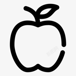 苹果缺口苹果食品新鲜图标高清图片