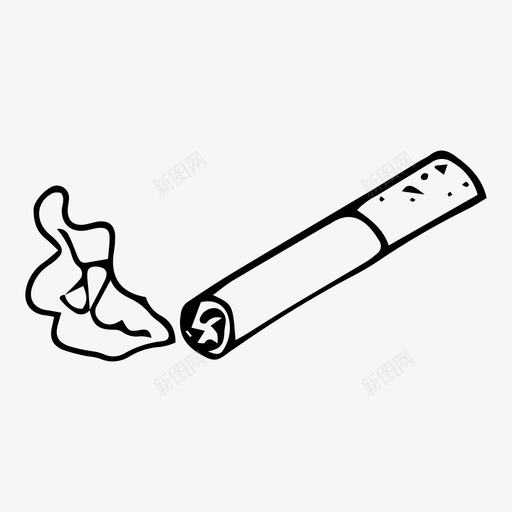 抽烟涂鸦素描图标svg_新图网 https://ixintu.com 抽烟 涂鸦 素描
