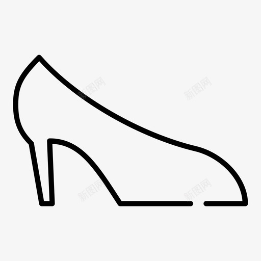 女鞋时尚高跟鞋图标svg_新图网 https://ixintu.com 女鞋 时尚 随机10缝薄 高跟鞋
