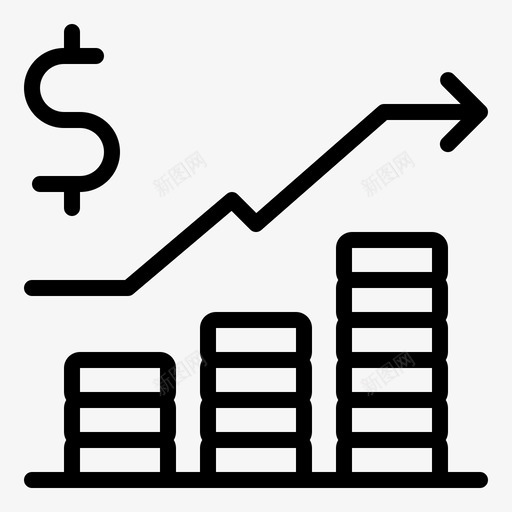 金融图表经济图标svg_新图网 https://ixintu.com 利润 图表 投资 经济 统计 货币 金融