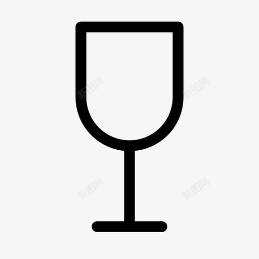 玻璃易碎品水图标svg_新图网 https://ixintu.com 易碎 物流 玻璃 葡萄酒
