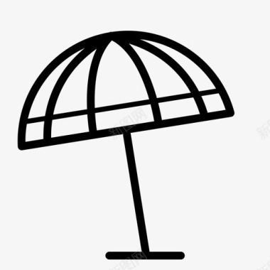 伞海滩遮阳图标图标