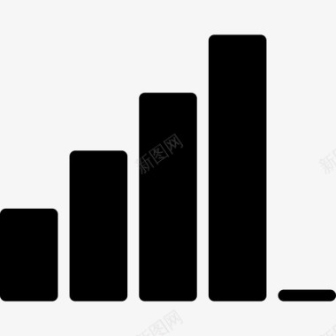 中等信号连接4实心图标图标