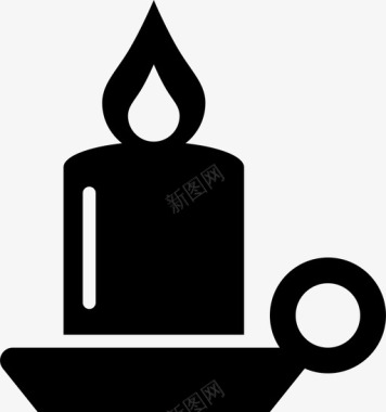 蜡烛明亮燃烧图标图标