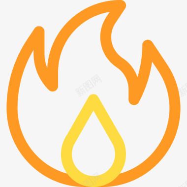 火烧烤33线性颜色图标图标