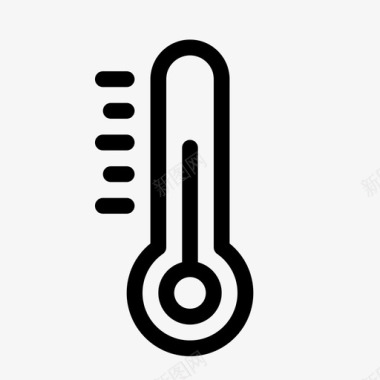 温度计热科学图标图标
