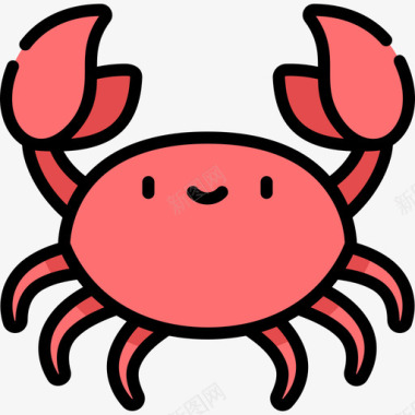 螃蟹海盗29线形颜色图标图标