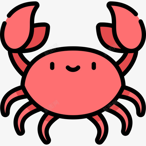 螃蟹海盗29线形颜色图标svg_新图网 https://ixintu.com 海盗29 线形颜色 螃蟹