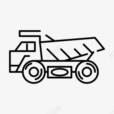卡车建筑自卸卡车图标图标