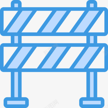 围栏结构7蓝色图标图标