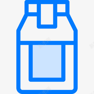 牛奶咖啡和茶蓝色图标图标