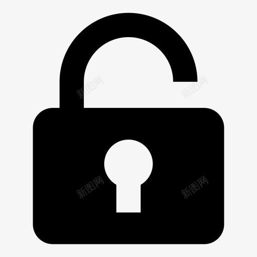 解锁关闭保护图标svg_新图网 https://ixintu.com 保护 关闭 安全 解锁