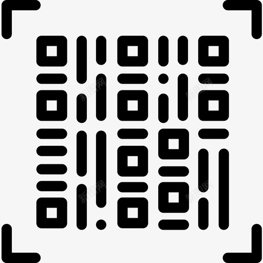 二维码零售14线性图标svg_新图网 https://ixintu.com 二维码 线性 零售14