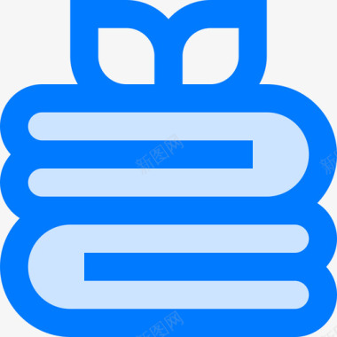 毛巾水疗和瑜伽4蓝色图标图标