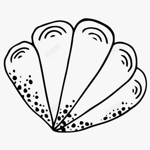 贝壳动物海洋生物图标svg_新图网 https://ixintu.com 动物 可爱的海底世界 水下 海洋世界 海洋生物 海鲜 贝壳