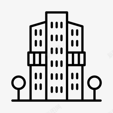 公寓建筑物构筑物图标图标