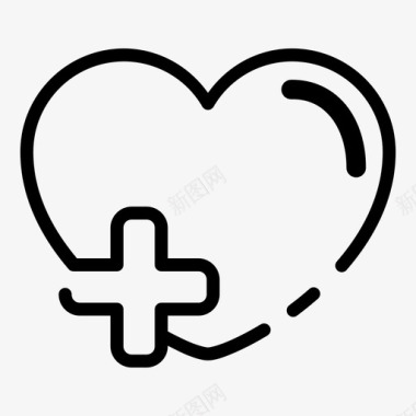 心脏心跳护理图标图标