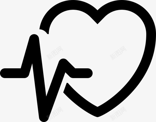 心电图心脏医院图标svg_新图网 https://ixintu.com 医学 医院 心率 心电图 心脏 科技 脉搏
