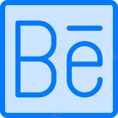 Behance徽标6蓝色图标图标