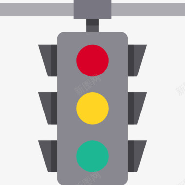 红绿灯9号灯平坦图标图标