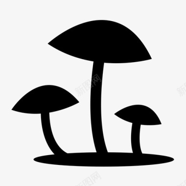 蘑菇真菌树蘑菇图标图标