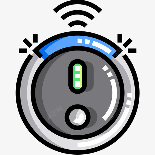 机器人真空domotics10线性颜色图标svg_新图网 https://ixintu.com domotics 机器人 真空 线性 颜色
