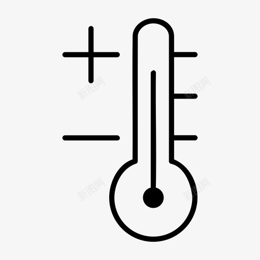 温度计气候室温图标svg_新图网 https://ixintu.com 天气 室温 气候 温度计 温暖 温标