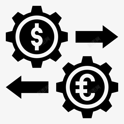 交易业务货币图标svg_新图网 https://ixintu.com 业务 交易 会计字形 兑换 货币