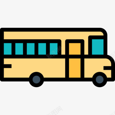 公共汽车交通58线颜色图标图标