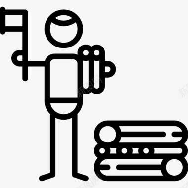 伍德BBQ11线性图标图标
