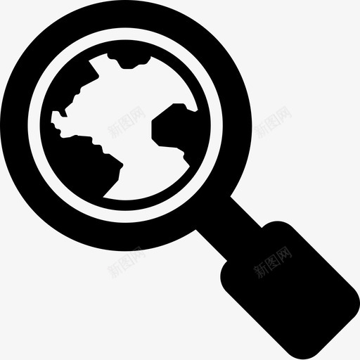 全球放大镜搜索图标svg_新图网 https://ixintu.com 优化 全球 图标 字形 搜索 搜索引擎 放大镜 数字 营销 视图