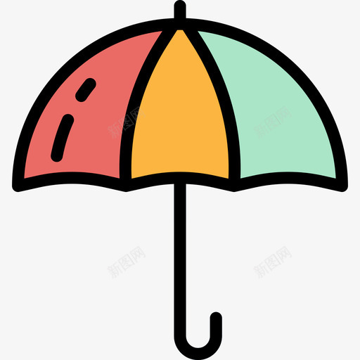 雨伞九月物流5号线纹颜色图标svg_新图网 https://ixintu.com 九月物流5号 线纹颜色 雨伞