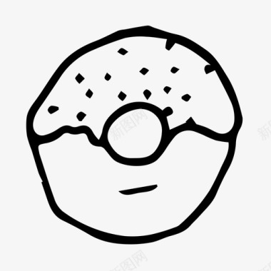 甜甜圈面包房食物图标图标