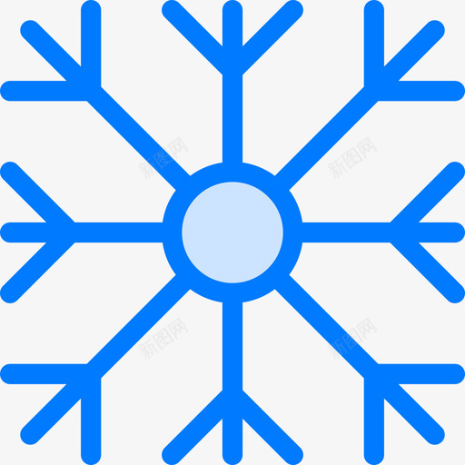雪花滑雪板2蓝色图标svg_新图网 https://ixintu.com 滑雪板2 蓝色 雪花