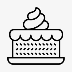 海绵糕点蛋糕食物高茶图标高清图片