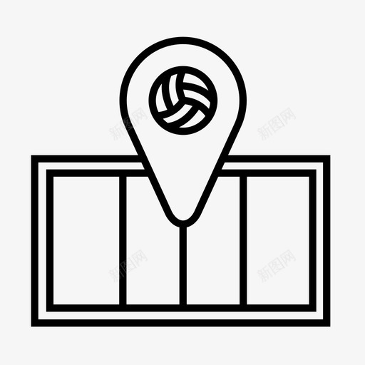 排球场gps地面图标svg_新图网 https://ixintu.com gps 地图 地面 定位针 导航 排球场 排球场场地 运动场