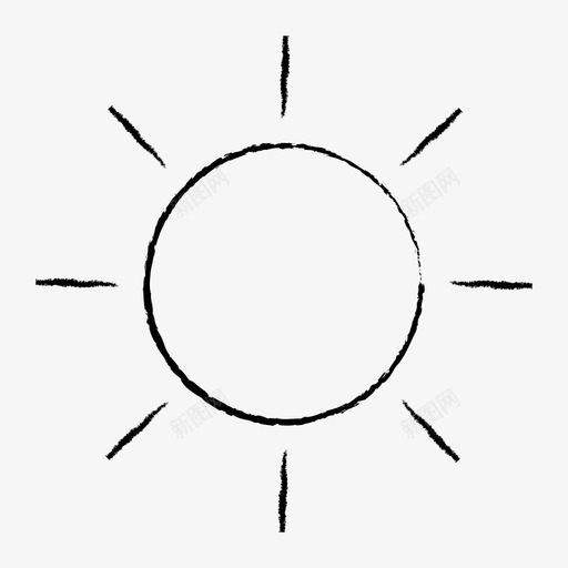 太阳手绘光图标svg_新图网 https://ixintu.com 光 光源 太阳 手绘 阳光