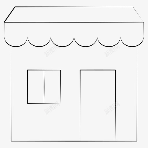 餐厅迷你店手绘店图标svg_新图网 https://ixintu.com 手绘 迷你 餐厅
