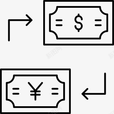 美元外汇金融图标图标